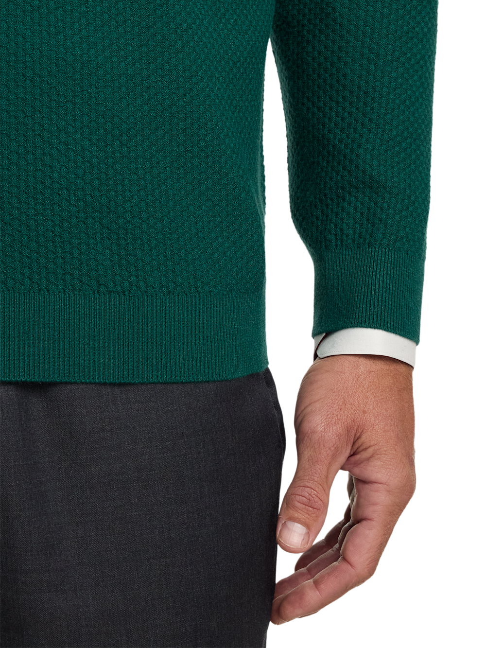 Alternate Image of Silk Cotton Cashmere Quarter Zip Mock Neck Sweater-3