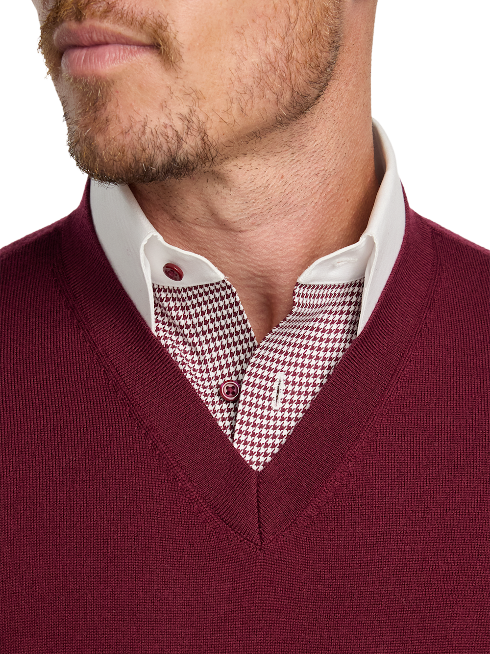 Alternate Image of Washable Merino Wool V-neck Sweater-2