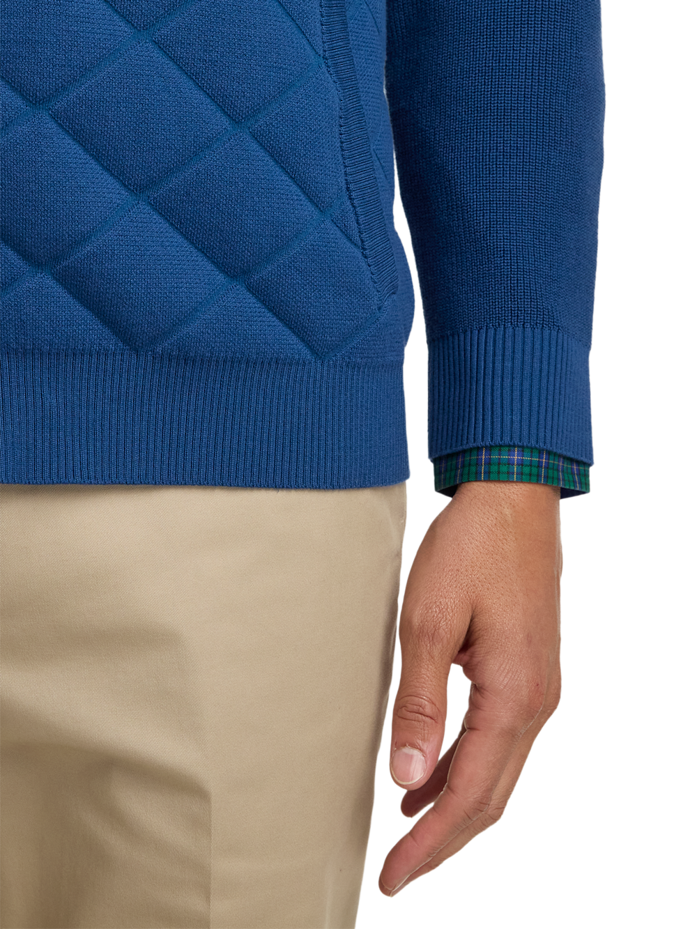 Alternate Image of Cotton Full Zip Mock Neck Sweater Jacket-3