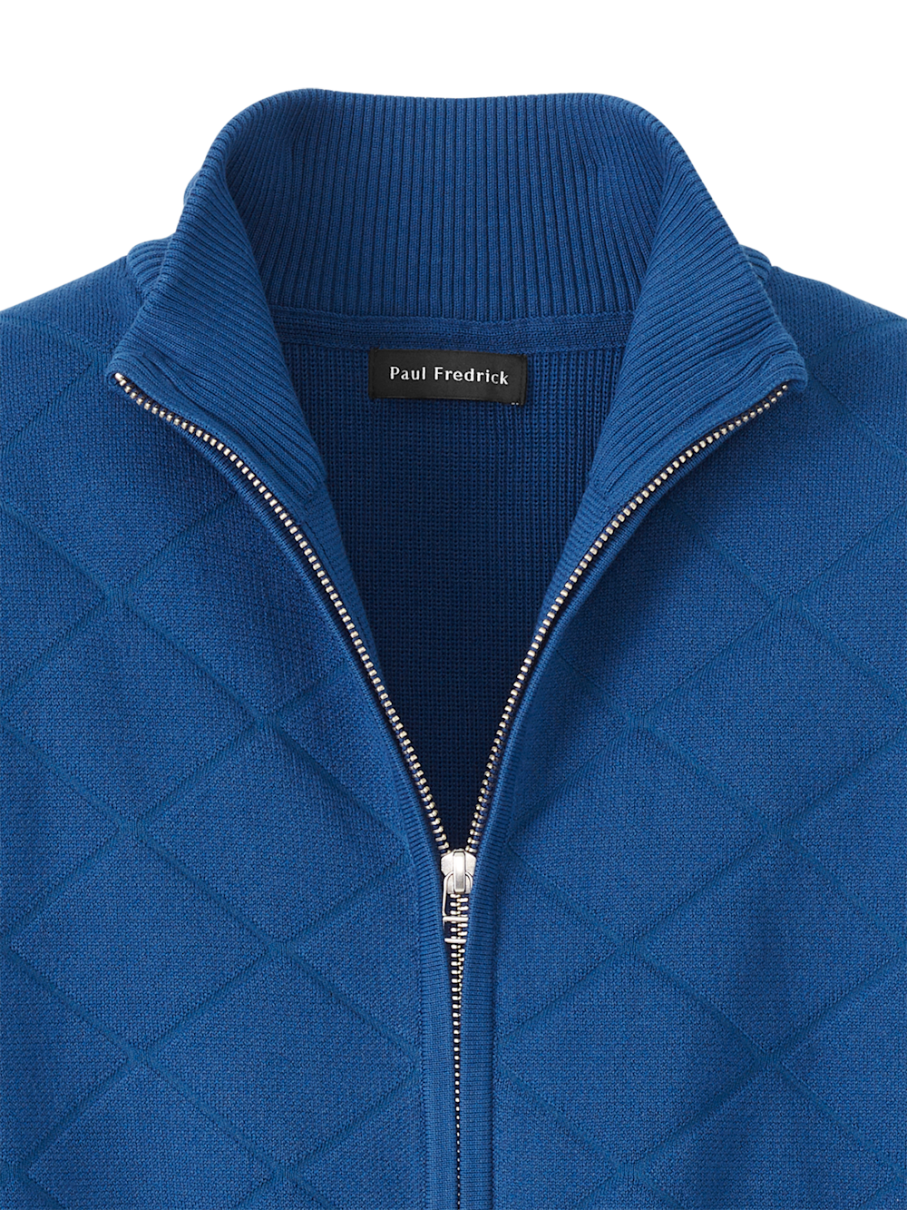Alternate Image of Cotton Full Zip Mock Neck Sweater Jacket-5