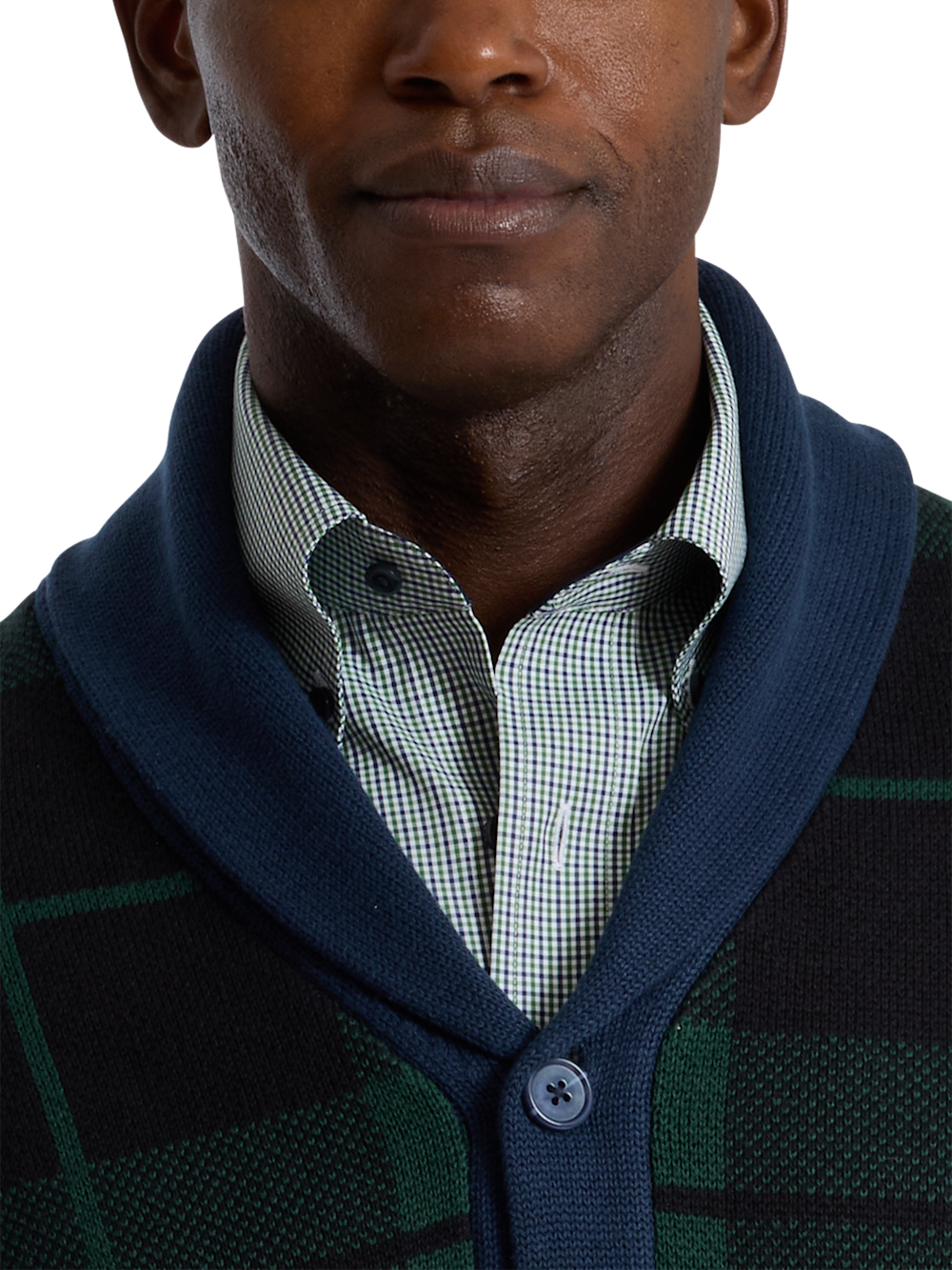 Alternate Shot of Men's navy multi  Knitwear  - 2