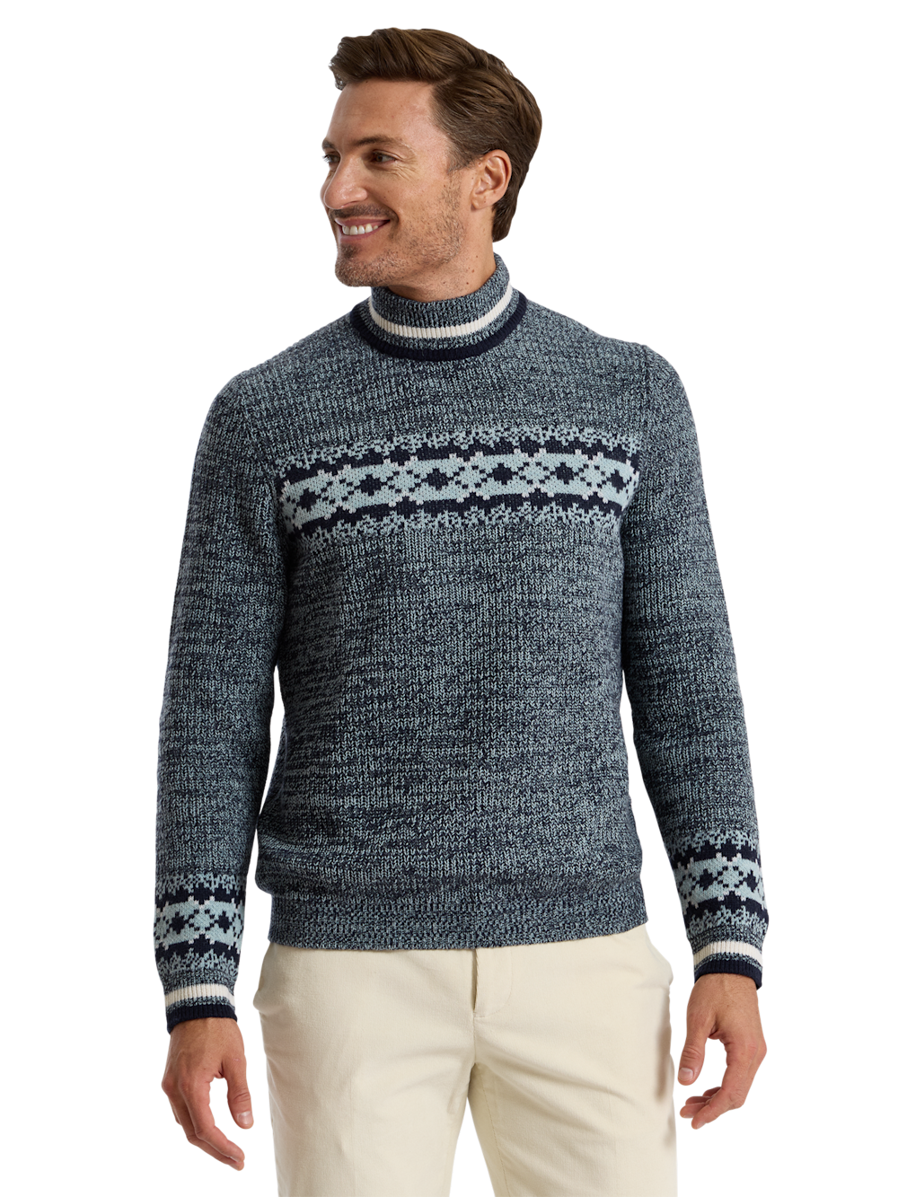 Alternate Shot of Men's blue/grey  Knitwear  - 1