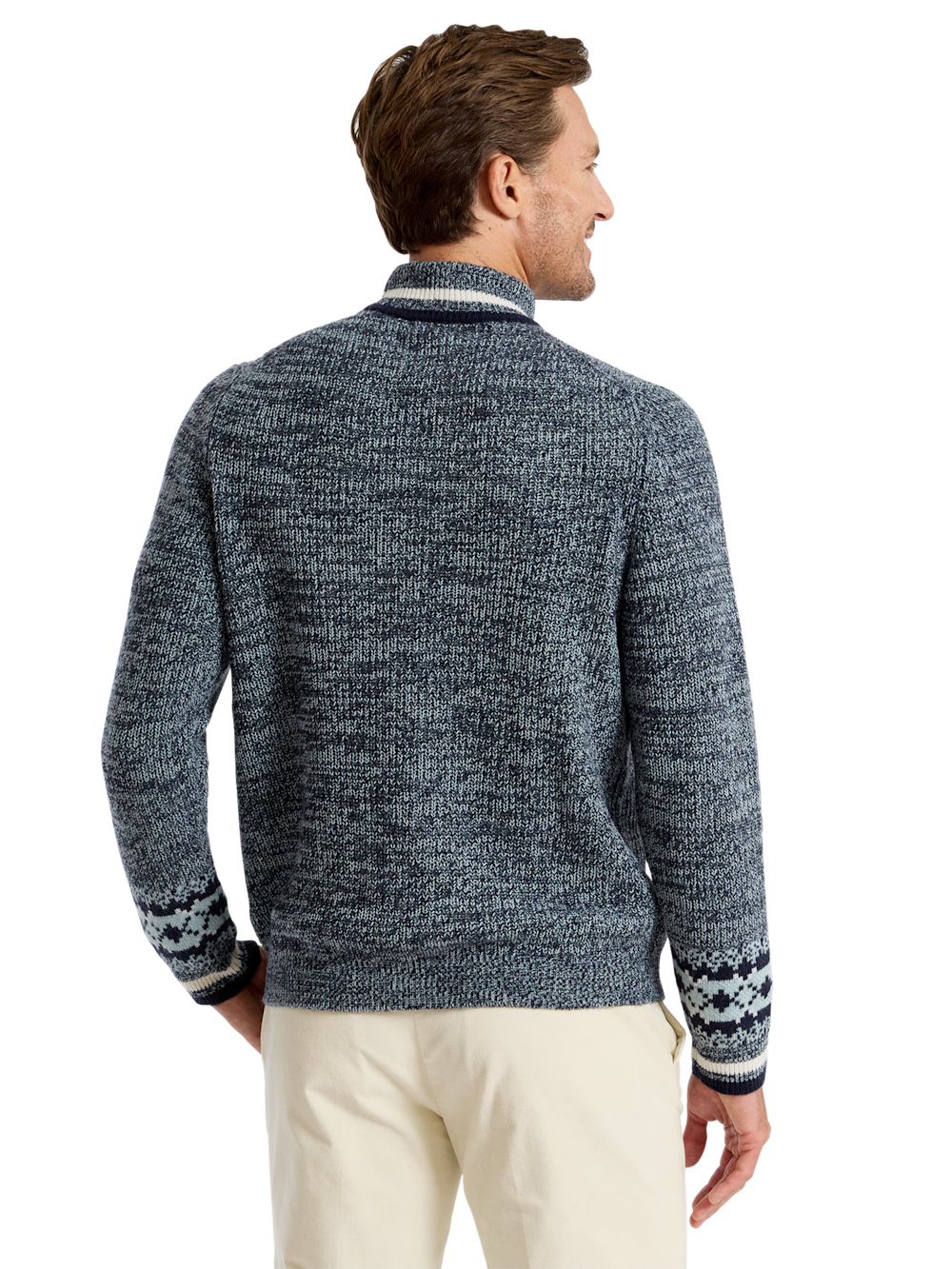Alternate Shot of Men's blue/grey  Knitwear  - 3