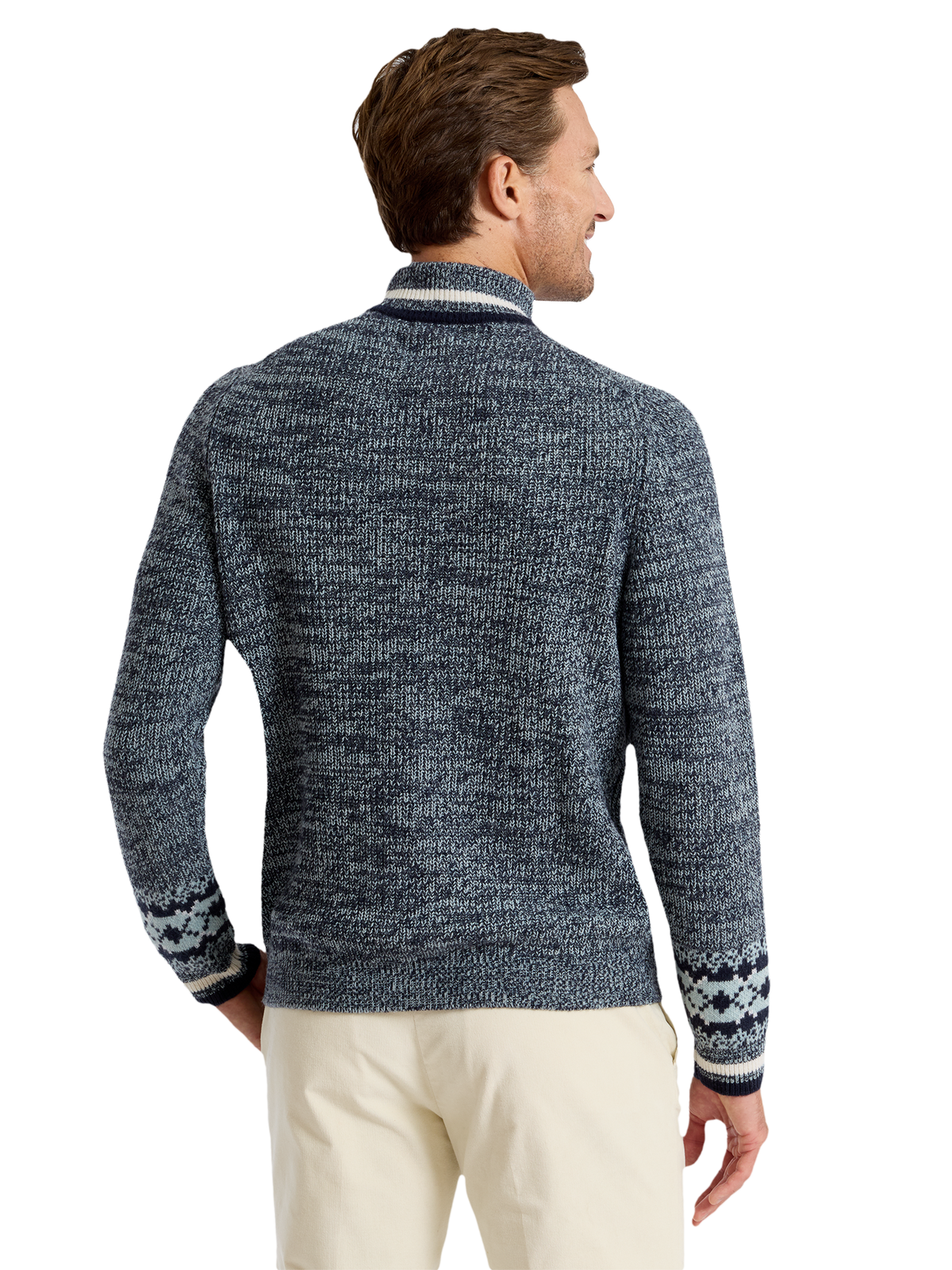 Alternate Shot of Men's blue/grey  Knitwear  - 3