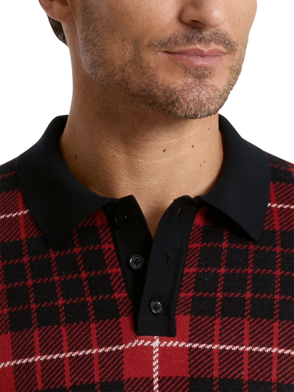 Alternate Shot of Men's red/black  Knitwear  - 2