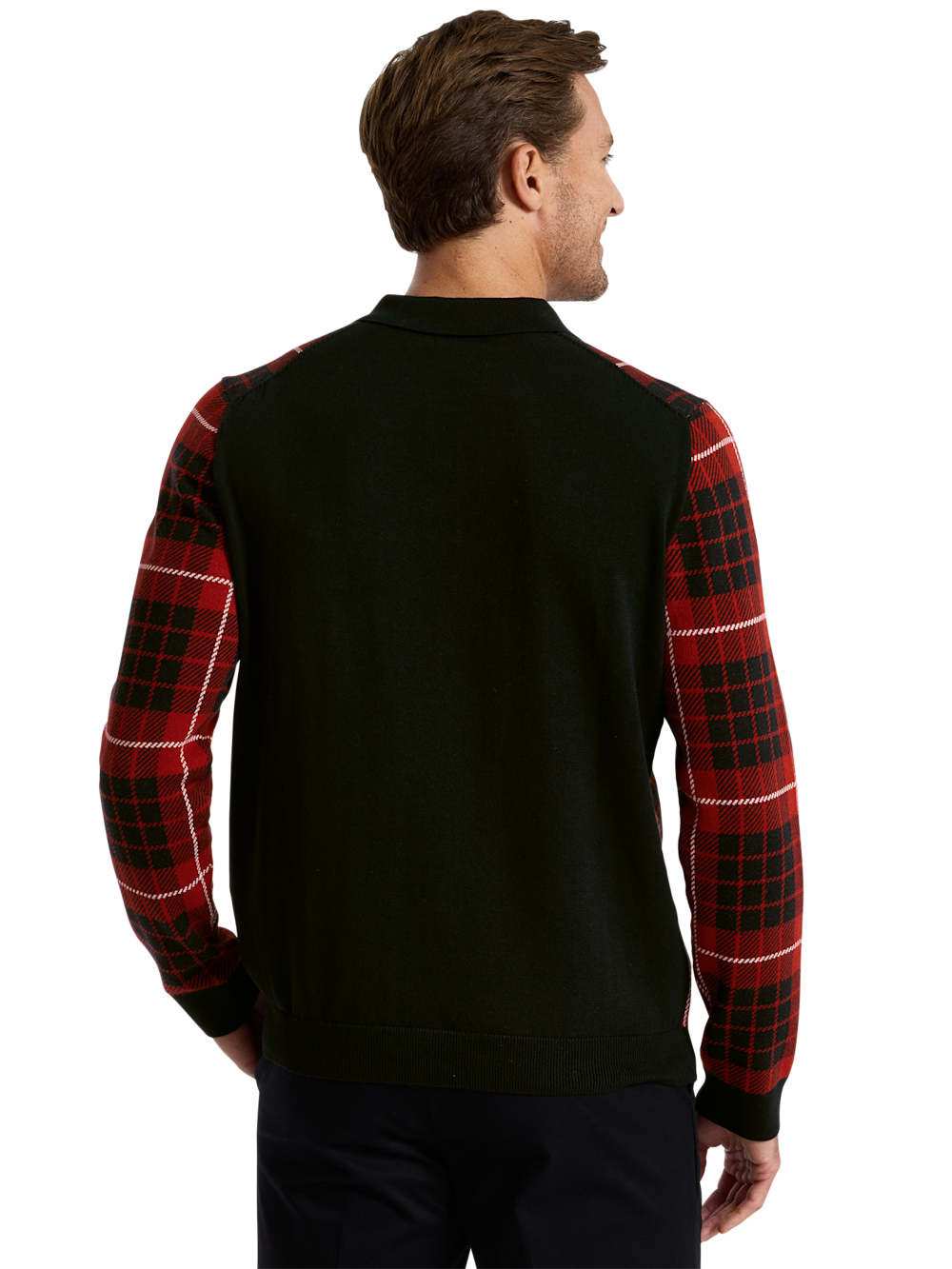 Alternate Shot of Men's red/black  Knitwear  - 3