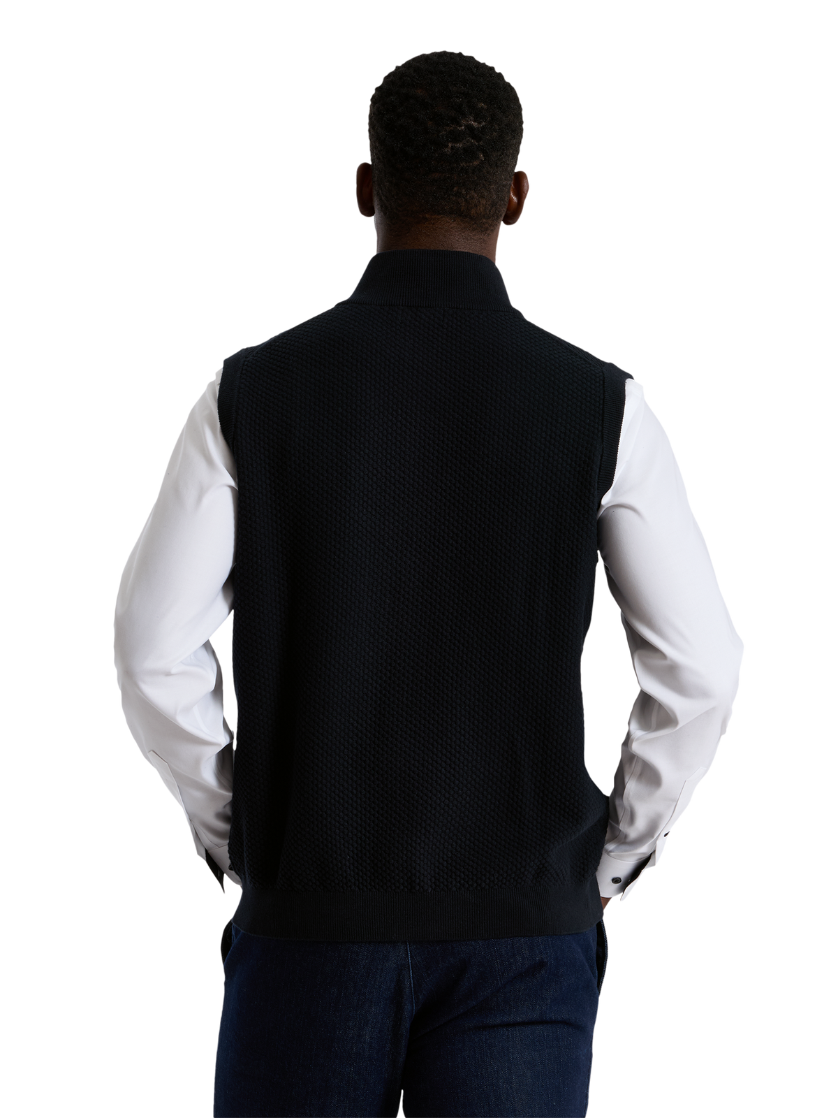 Alternate Shot of Men's black  Knitwear  - 3