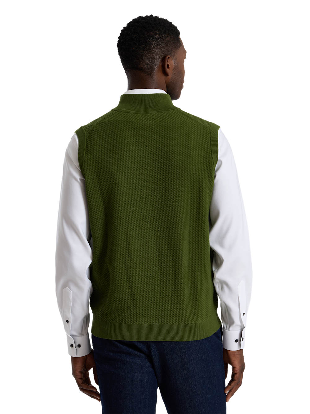 Alternate Shot of Men's olive  Knitwear  - 3