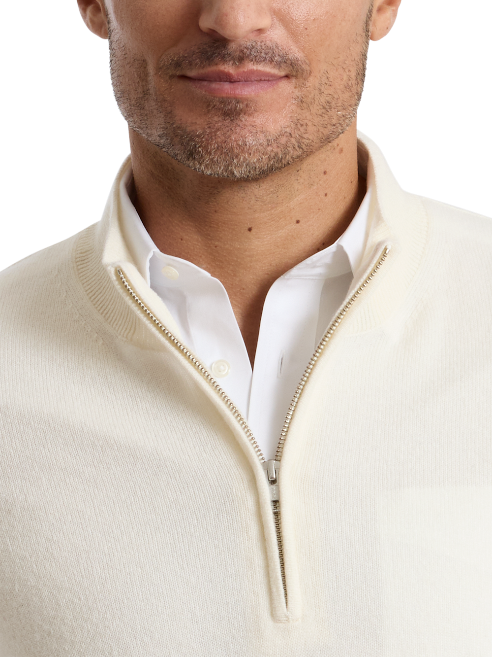 Alternate Shot of Men's ivory  Knitwear  - 2