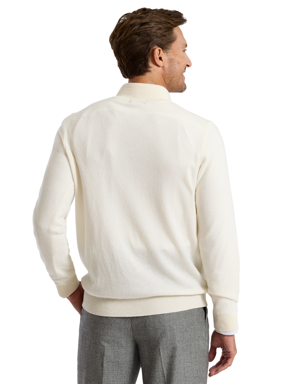 Alternate Shot of Men's ivory  Knitwear  - 3