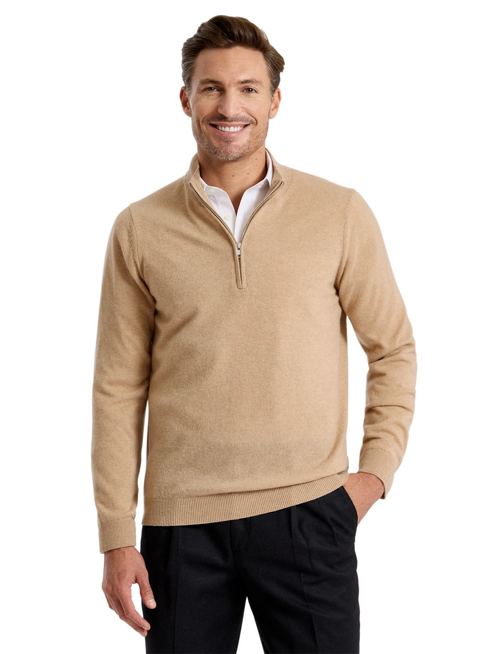 Alternate Shot of Men's tan  Knitwear 