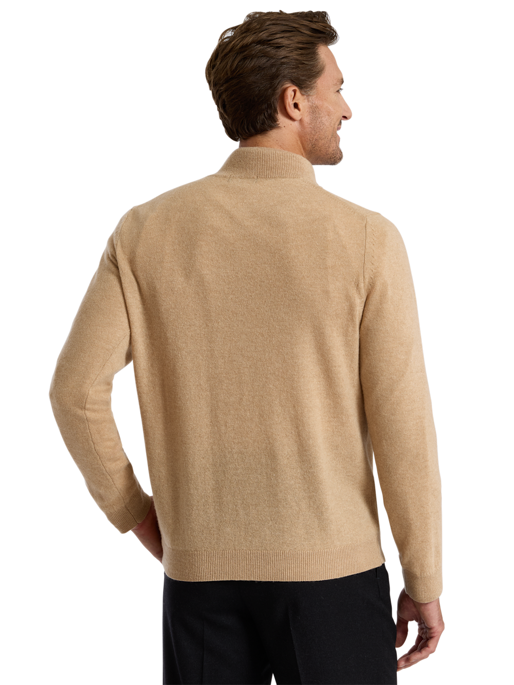 Alternate Shot of Men's tan  Knitwear  - 3
