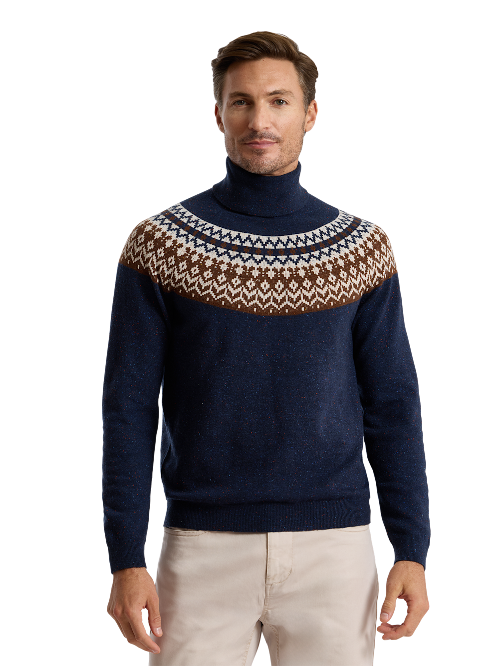 Alternate Shot of Men's blue/brown  Knitwear  - 1