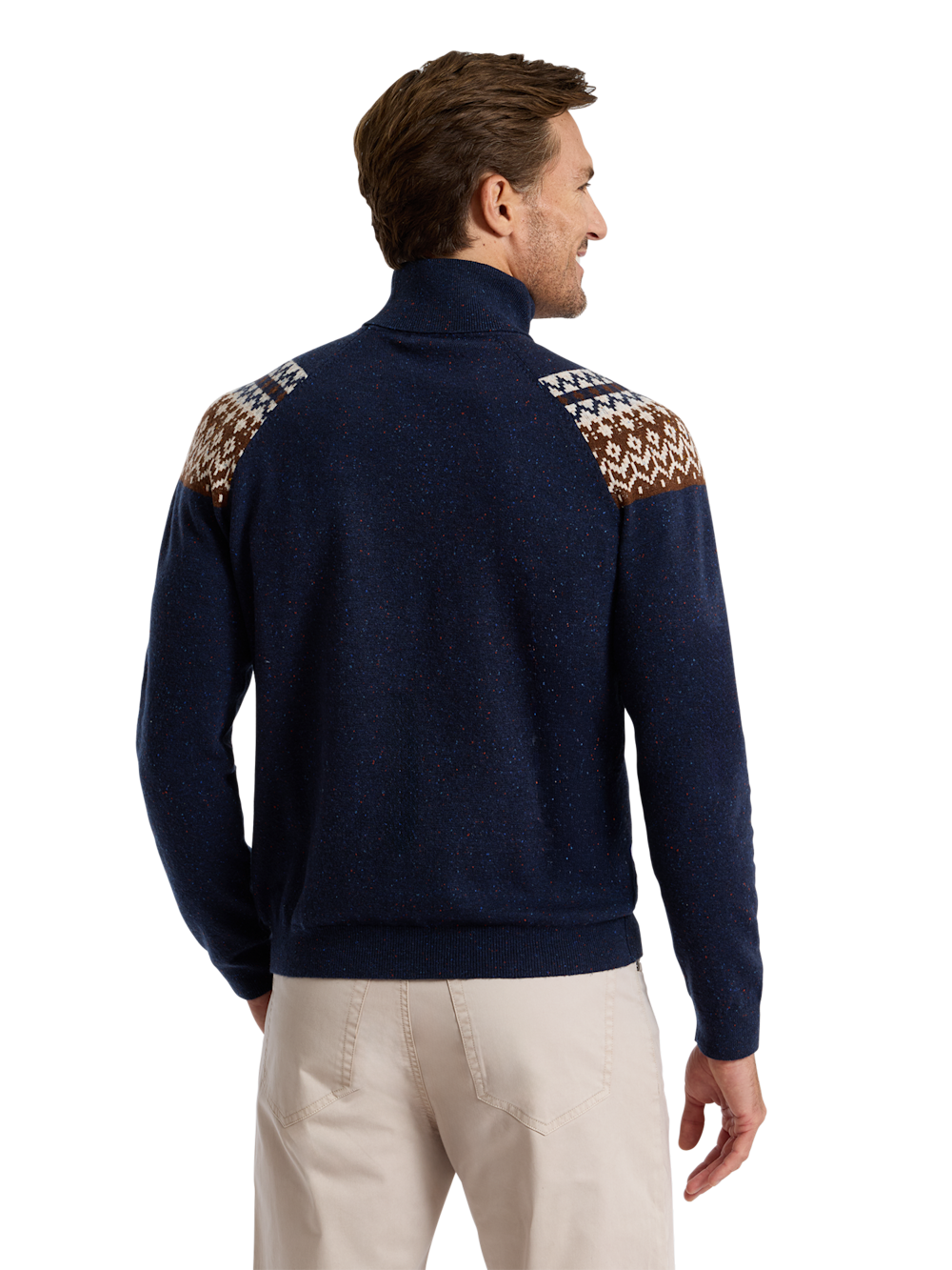 Alternate Shot of Men's blue/brown  Knitwear  - 3