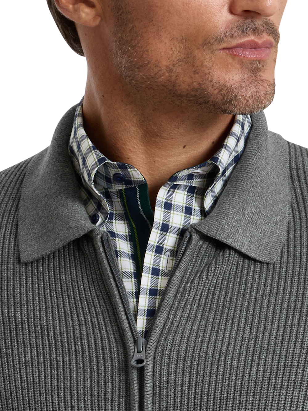 Alternate Shot of Men's grey  Knitwear  - 2