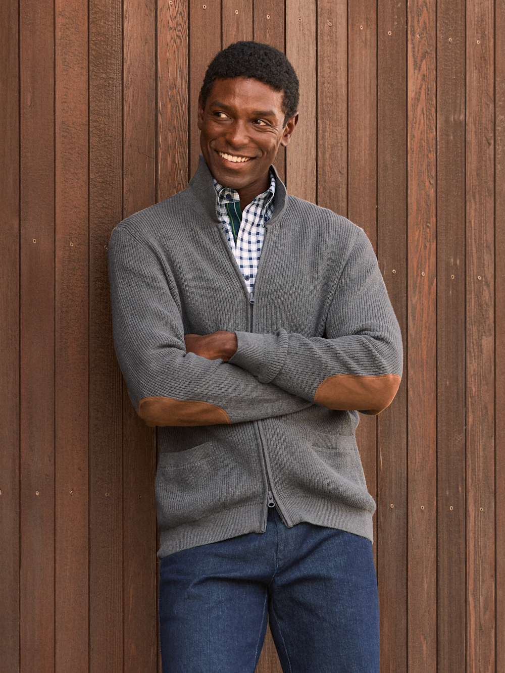 Alternate Shot of Men's grey  Knitwear  - 4