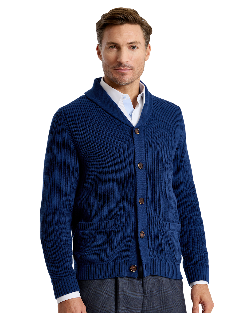 Alternate Shot of Men's navy  Knitwear  - 1