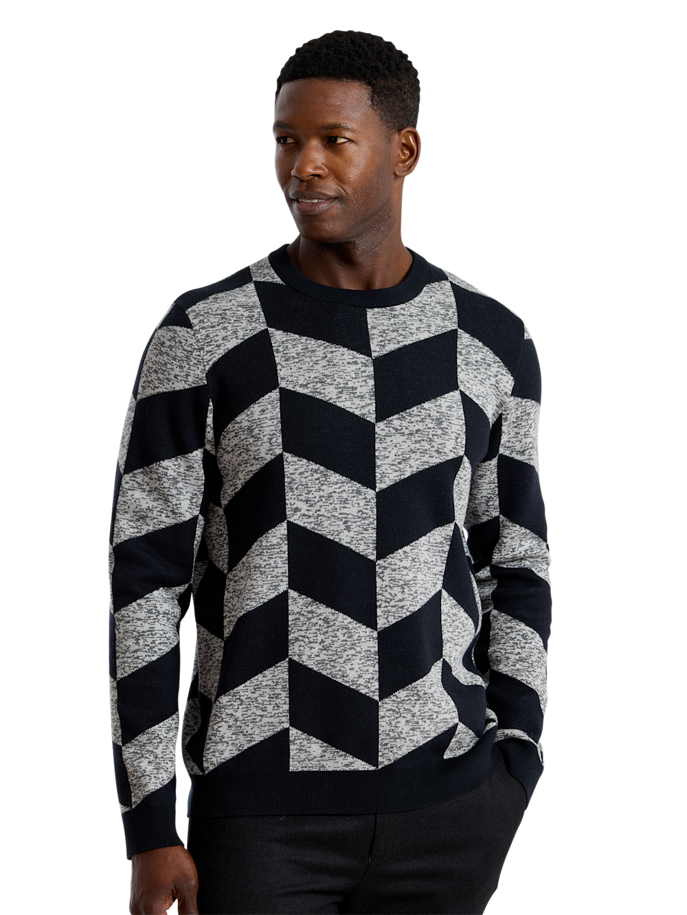 Alternate Shot of Men's black/grey  Knitwear 