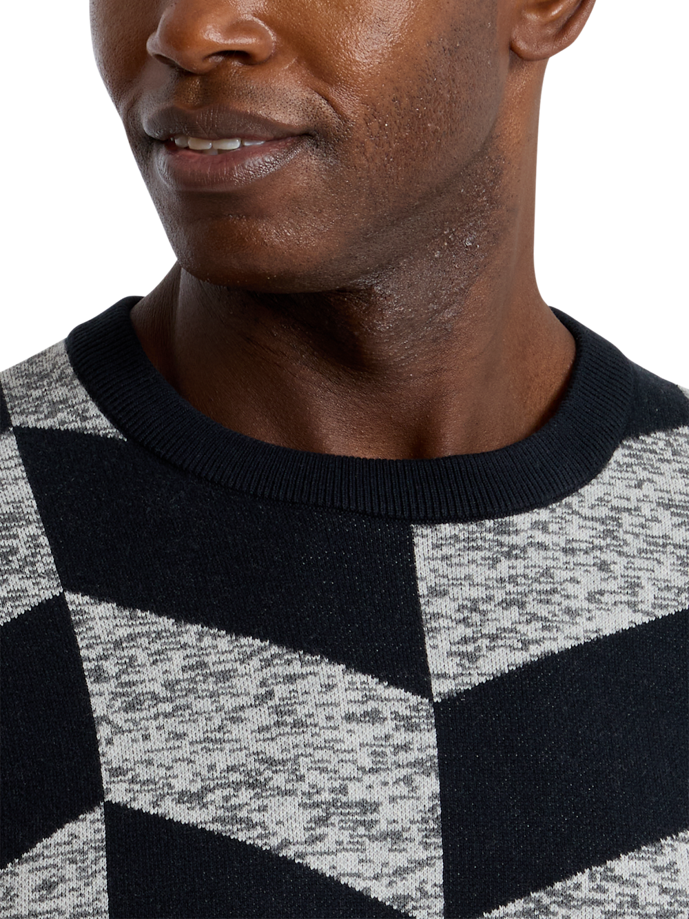 Alternate Shot of Men's black/grey  Knitwear  - 2