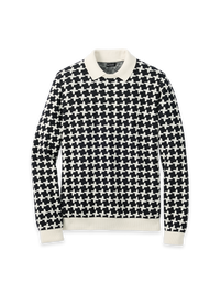 Cotton Crew Neck Johnny - Black/White