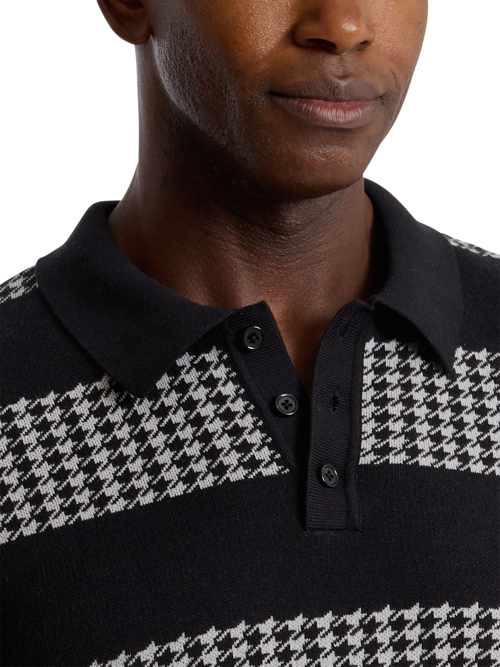Alternate Shot of Men's black/grey  Knitwear  - 2