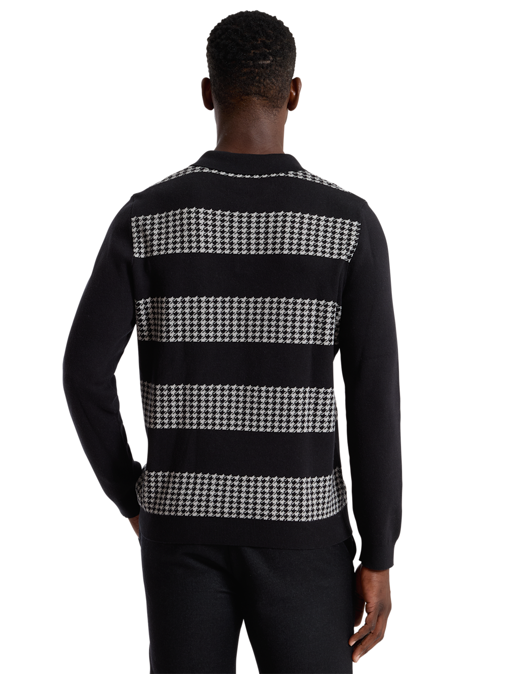 Alternate Shot of Men's black/grey  Knitwear  - 3