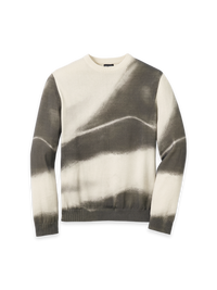 Cotton Crew Neck Sweater - Black/Ivory