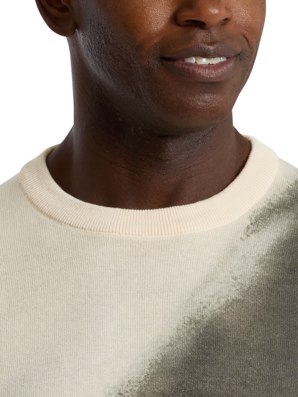 Alternate Shot of Men's black/ivory  Knitwear  - 2