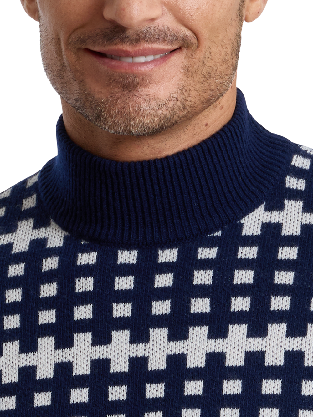 Alternate Shot of Men's navy  Knitwear  - 2