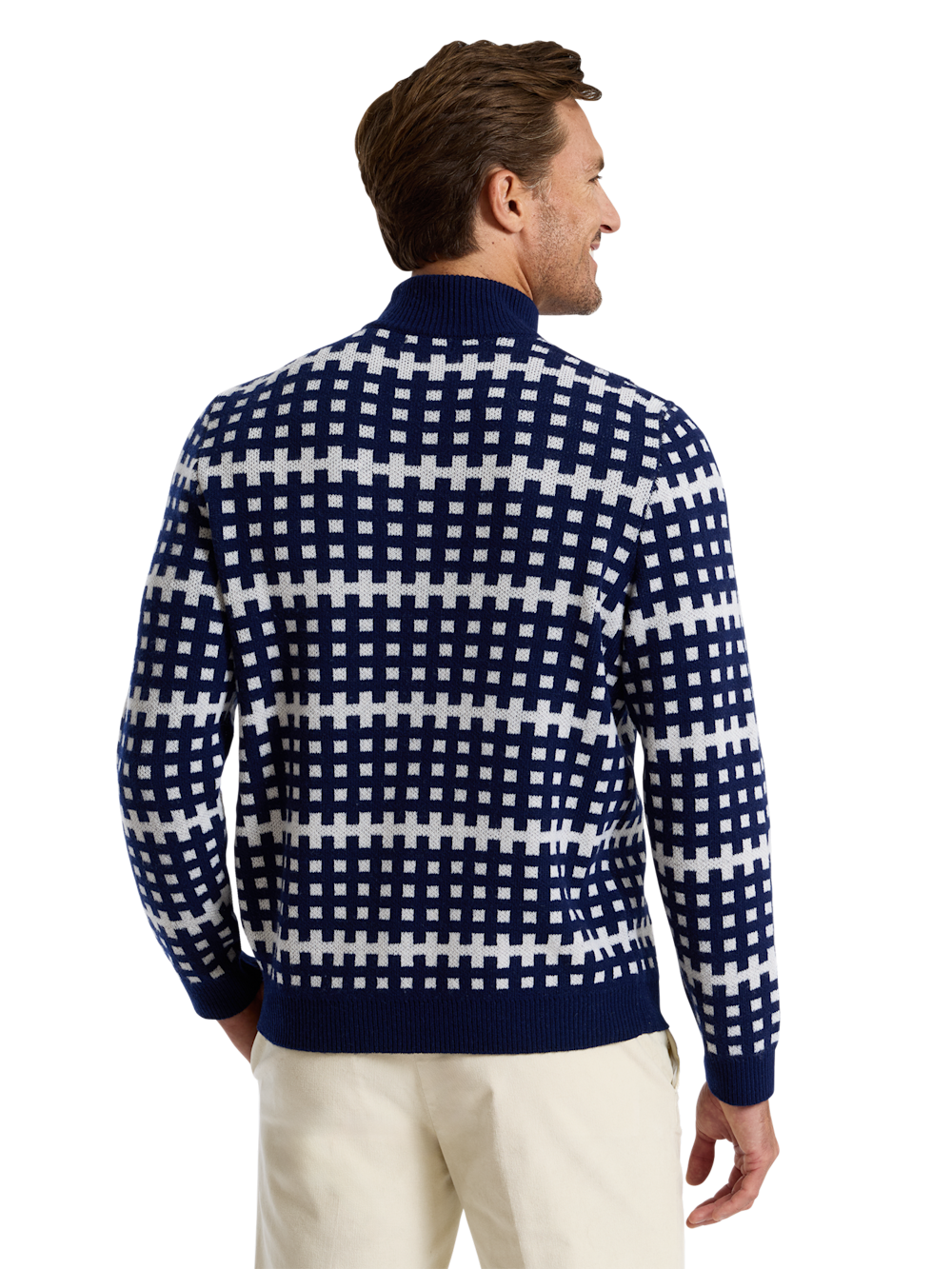 Alternate Shot of Men's navy  Knitwear  - 3