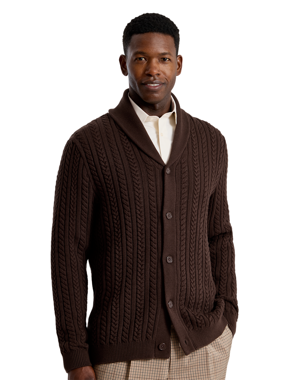 Alternate Shot of Men's brown  Knitwear  - 1