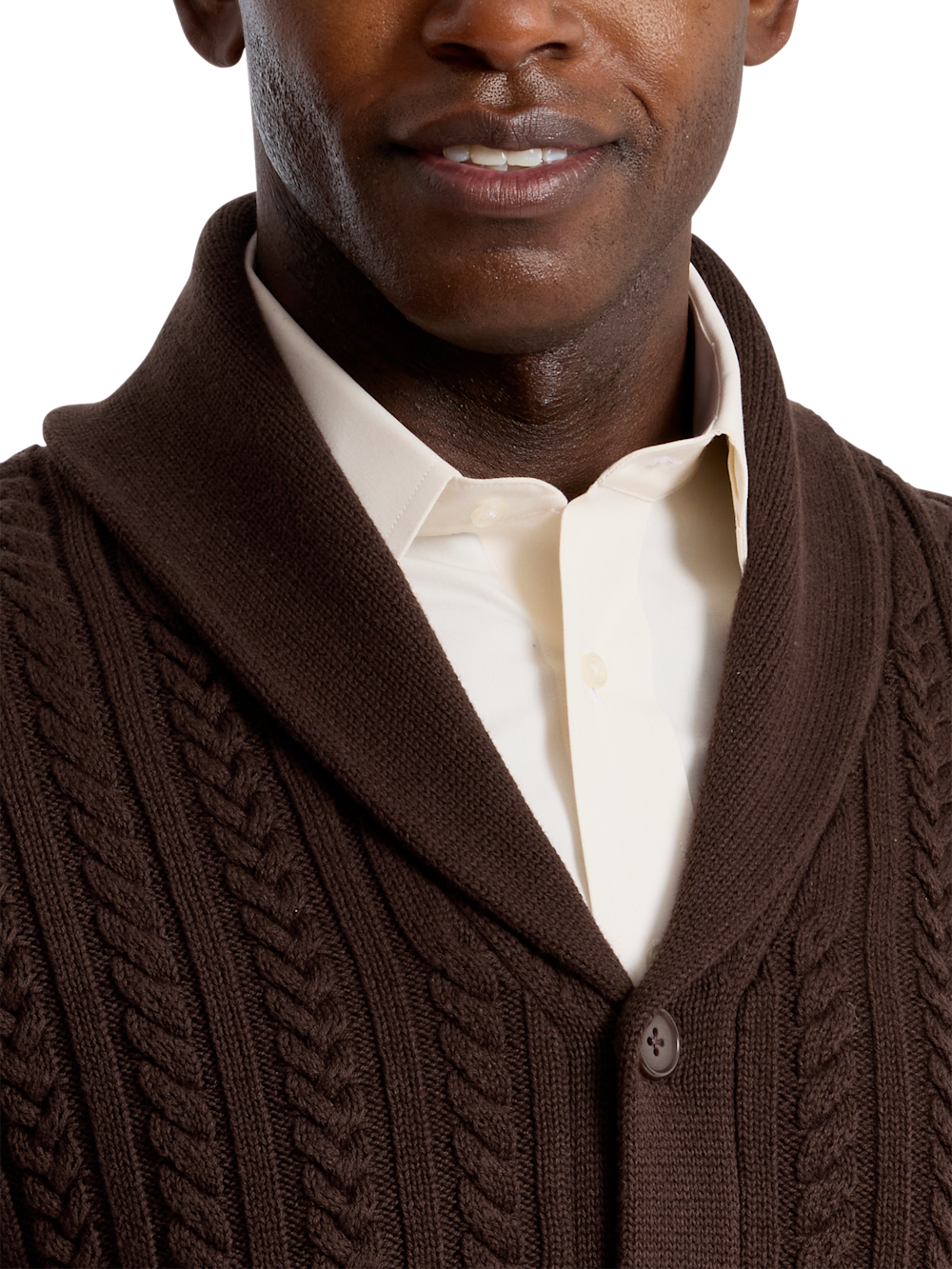 Alternate Shot of Men's brown  Knitwear  - 2