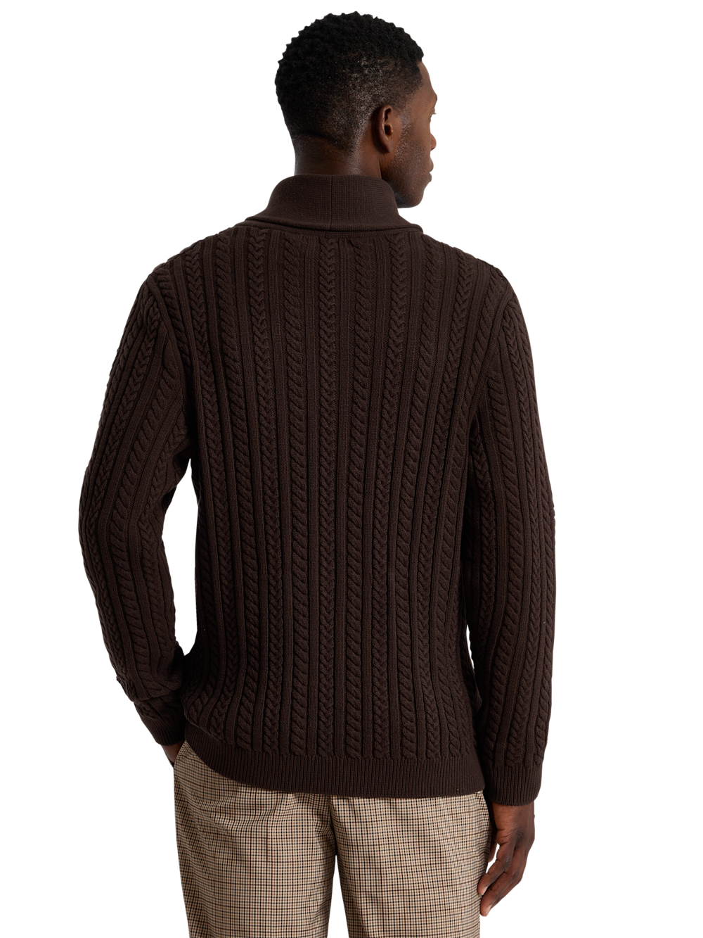 Alternate Shot of Men's brown  Knitwear  - 3