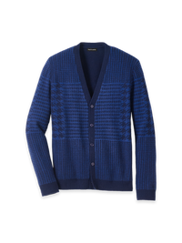 Wool V-Neck Cardigan - Navy
