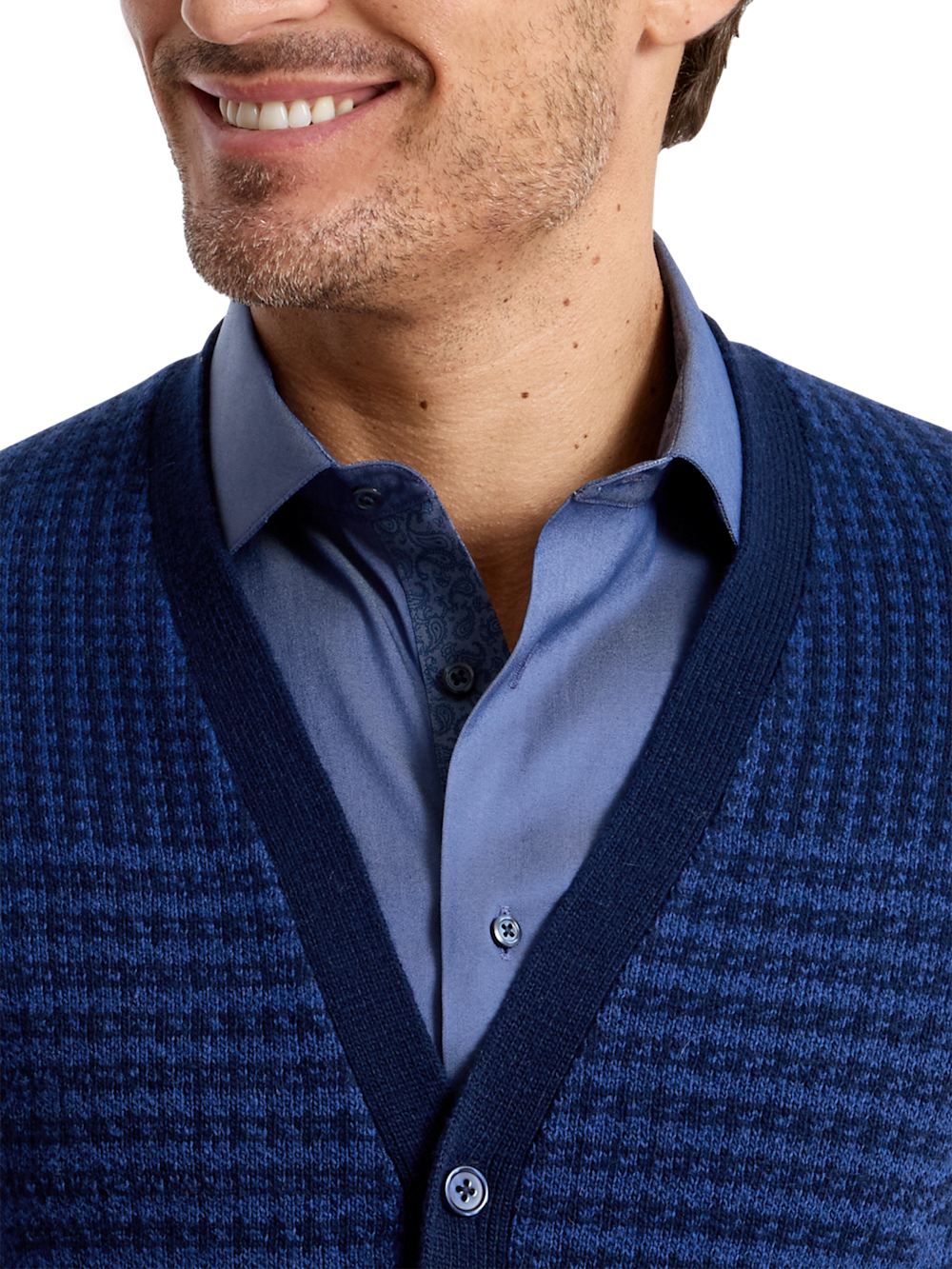 Alternate Shot of Men's navy  Knitwear  - 2