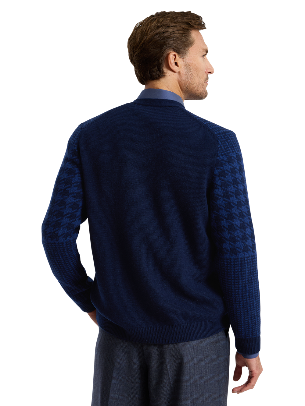 Alternate Shot of Men's navy  Knitwear  - 3