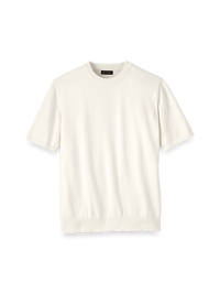 Supima Cotton Crew Neck Sweater - Off White