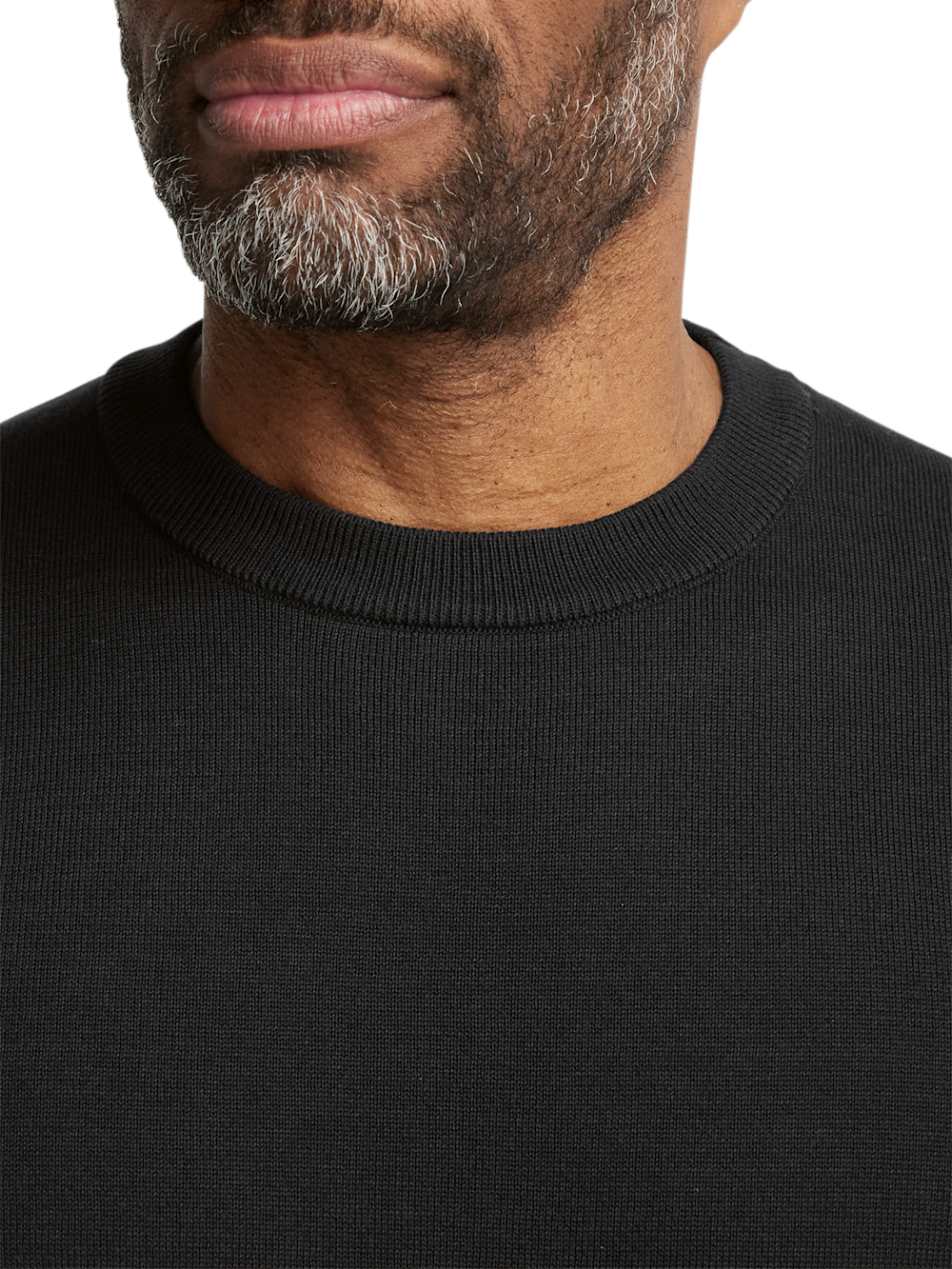Alternate Shot of Men's Black Solid Knitwear  - 2