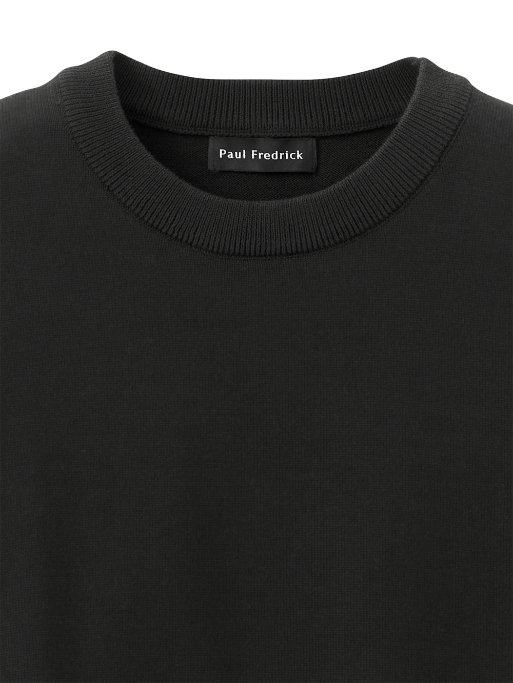 Alternate Shot of Men's Black Solid Knitwear  - 5