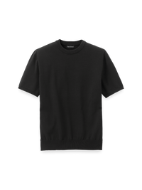 Supima Cotton Crew Neck Sweater - Black