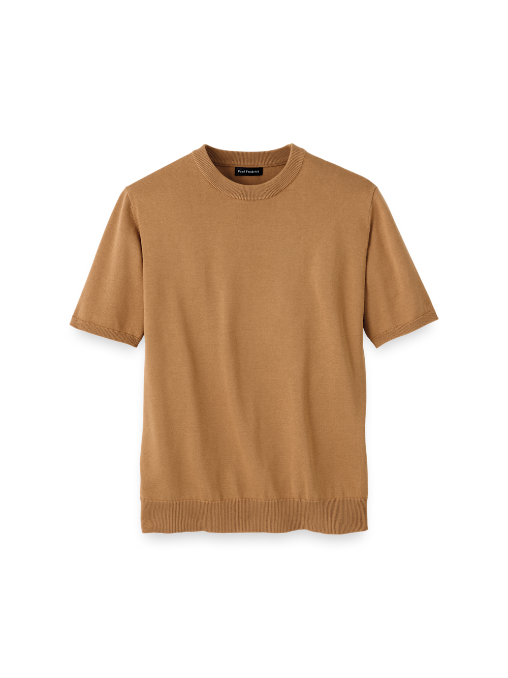 Men's Light Brown Solid Knitwear 