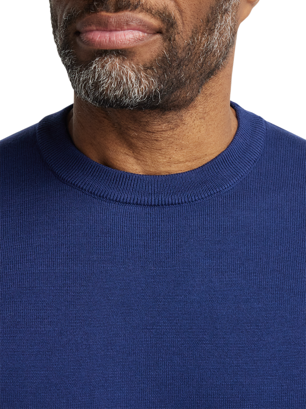 Alternate Shot of Men's Navy Solid Knitwear  - 2