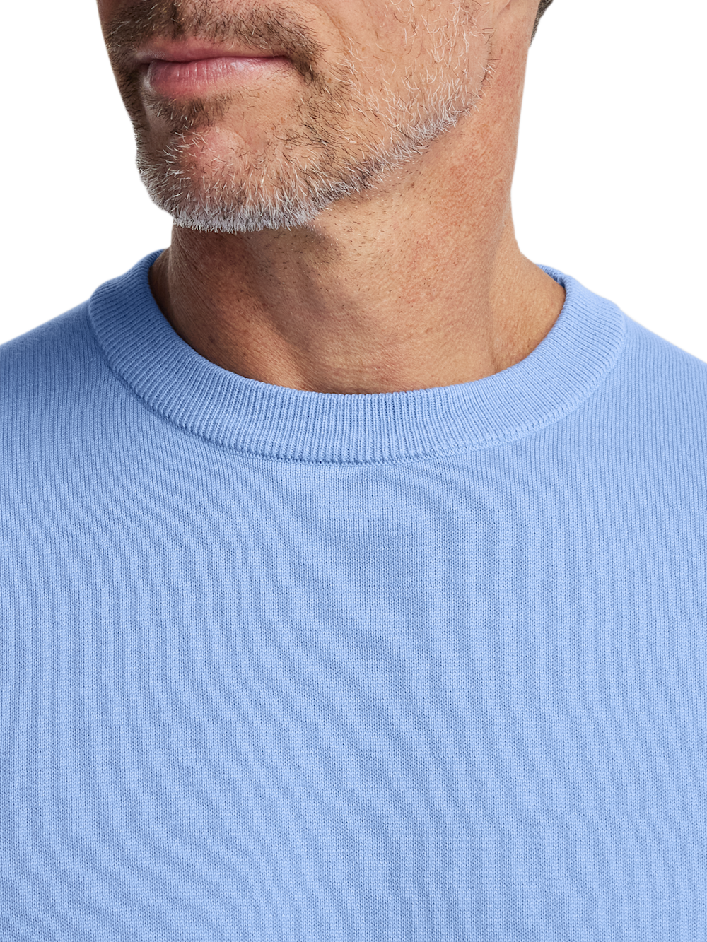Alternate Shot of Men's Blue Solid Knitwear  - 2