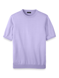 Supima Cotton Crew Neck Sweater - Lavender