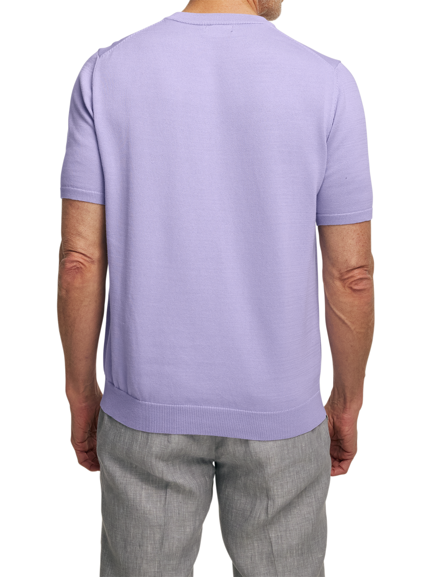 Supima Cotton Crew Neck Sweater - Lavender