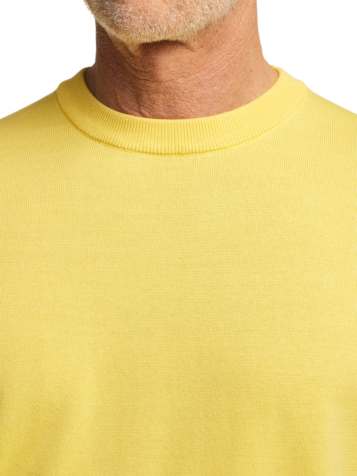 Supima Cotton Crew Neck Sweater - Light Yellow