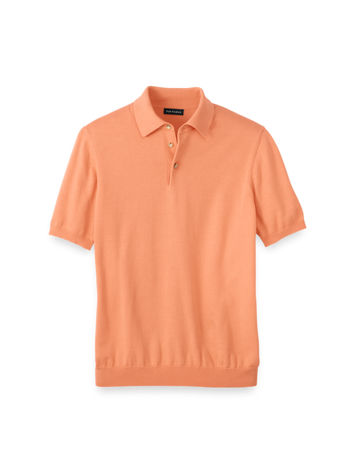 Supima Cotton Three Button Polo - Black – Paul Fredrick