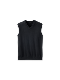 Cotton Blend Vest - Black