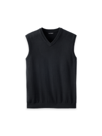Cotton Blend Vest - Black