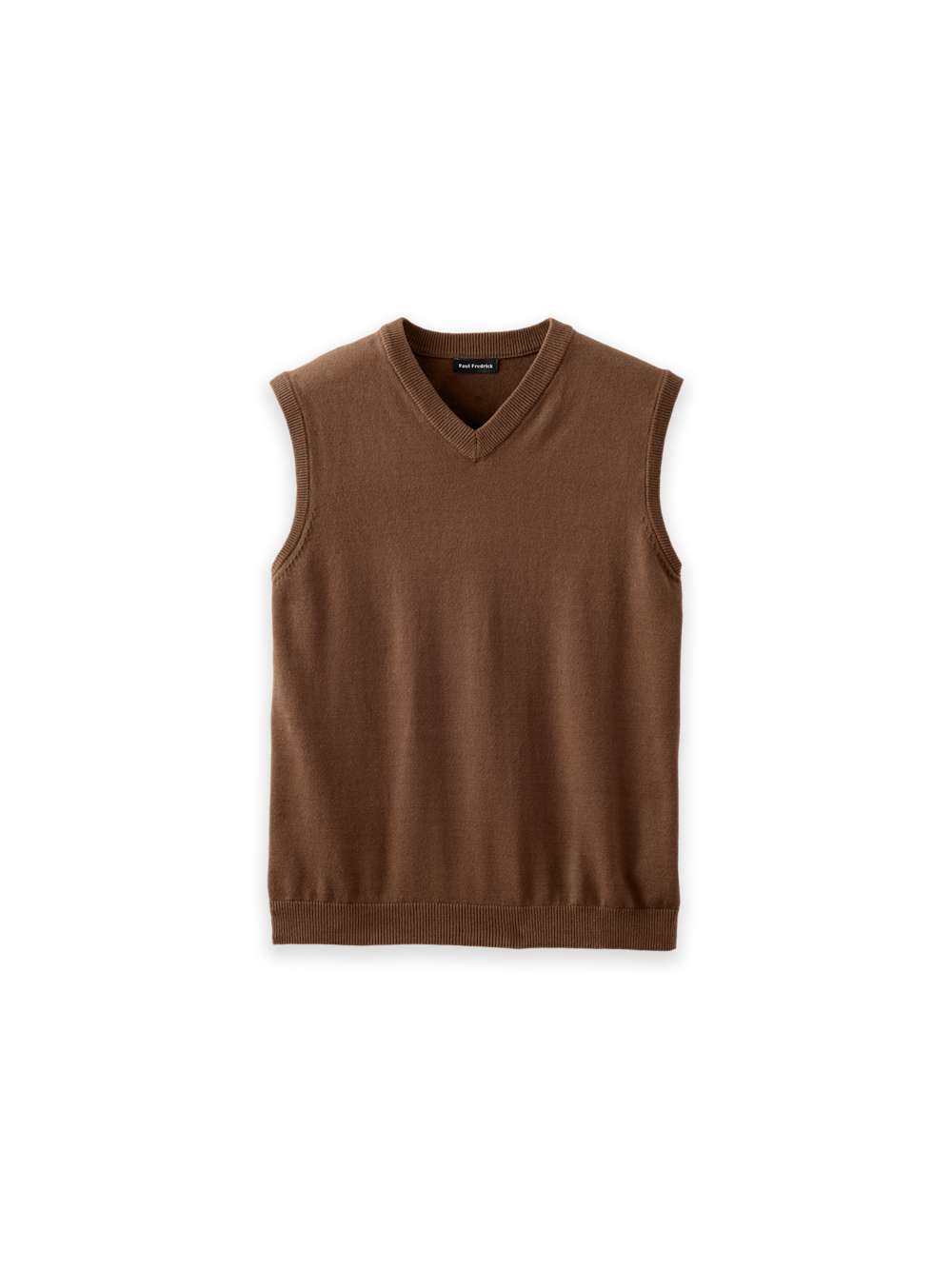 Men's Brown Solid Knitwear 